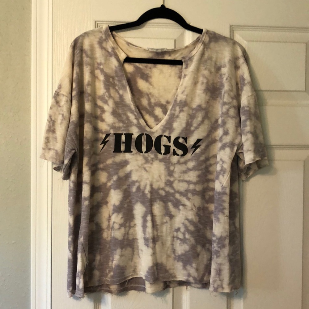 Lavender Tie die Hogs Shirt